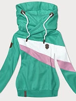 Dámska mikina s kapucňou zelená (2301)