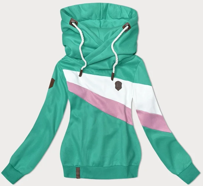 Zelená dámská mikina s kapucí model 20102144 - 6&8 Fashion