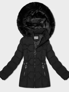 Vypasovaná zimná bunda s odnímateľnou kapucňou S'West black (B8196-1)