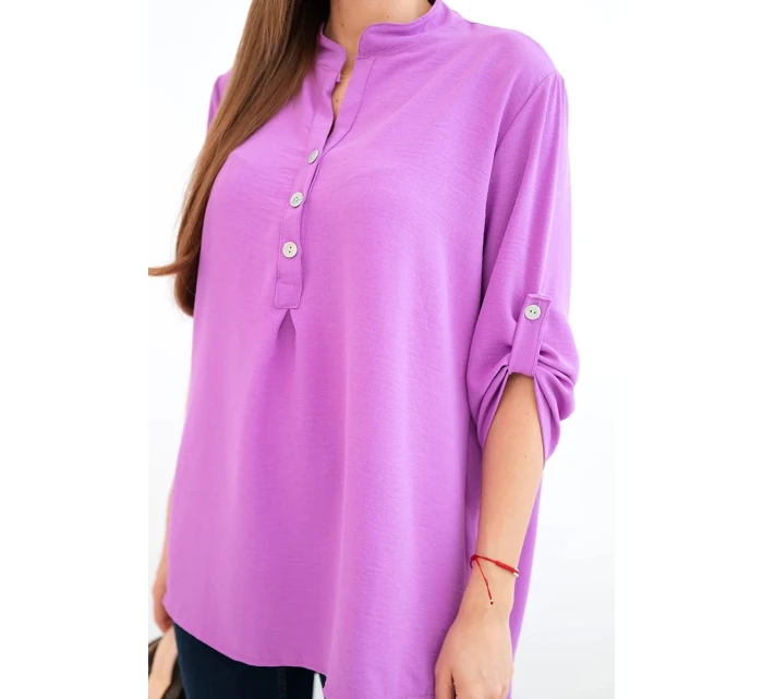 Blúzka s dlhšou zadnou časťou fialová Blúzka s dlhšou zadnou časťou fialová