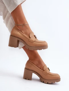 Dámské polobotky na podpatku s ozdobou Camel model 21655233 - Boto