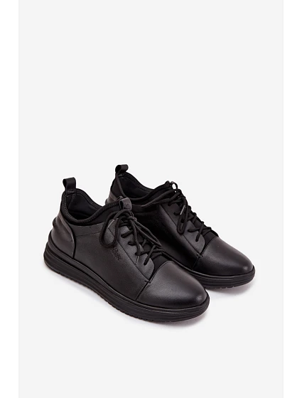 Kožené pánské polobotky model 21718250 Černé - Lee Cooper