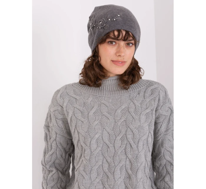 Czapka AT CZ model 19014875 ciemny szary - FPrice Czapka AT CZ model 19014875 ciemny szary - FPrice