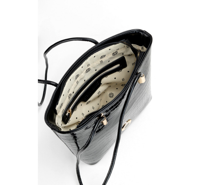 Monnari Bags Dámska kabelka so vzorom čierna