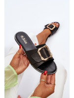 Dámske papuče s opaskom a prackou čierne Opahiri