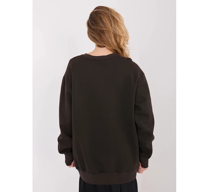 Bawełniana damska bluza basic Goodlookin ciemny brąz (A1047) Bawełniana damska bluza basic Goodlookin ciemny brąz (A1047)