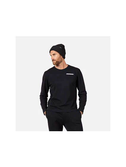 Pánske tričko ROSSIGNOL Long Sleeve Tee, čierne Pánske tričko ROSSIGNOL Long Sleeve Tee, čierne