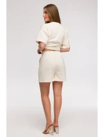 B295 Šortky s vreckami - vanilka