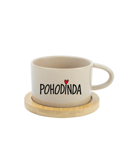 POHODINDA - krémový pohár s makrónkou 200 ml POHODINDA - krémový pohár s makrónkou 200 ml