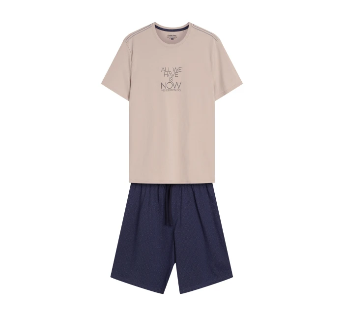 Pánské pyžamo  Béžová / tmavě modrá  model 21865046 - Henderson