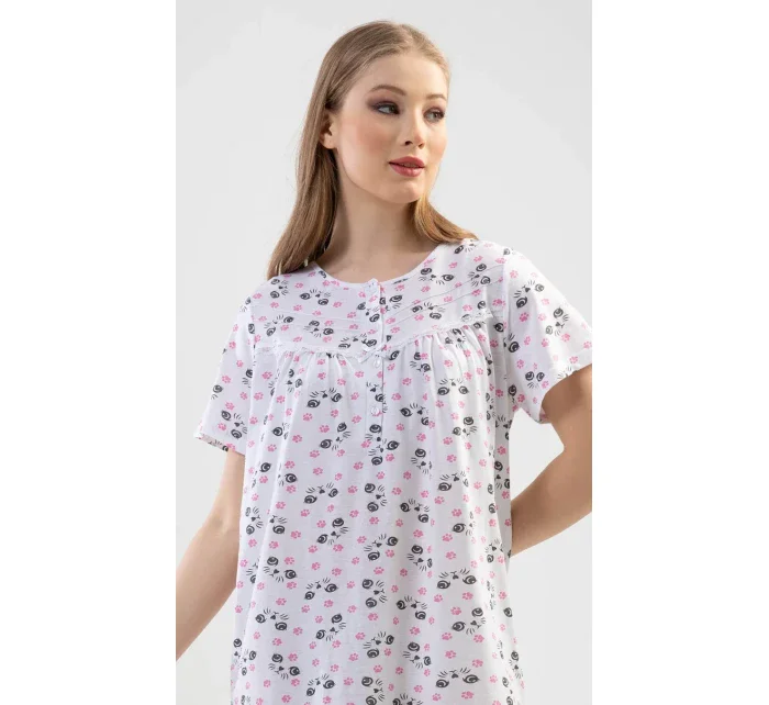 Dámska nočná košeľa s krátkym rukávom Monika