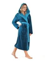 Dámsky župan Tampa duo s kapucňou 3959 petrol - Vestis