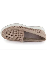 Dámské ažurové boty na platformě nude model 22068804 - SERGIO LEONE