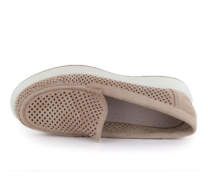 Dámské ažurové boty na platformě nude model 22068804 - SERGIO LEONE