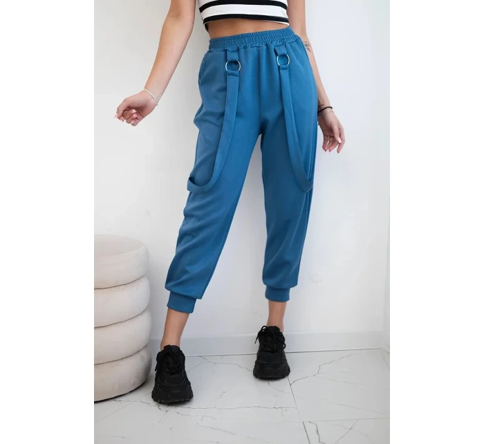 Nohavice s ozdobnými pruhmi z maslovej džínsoviny Nohavice s ozdobnými pruhmi z maslovej džínsoviny