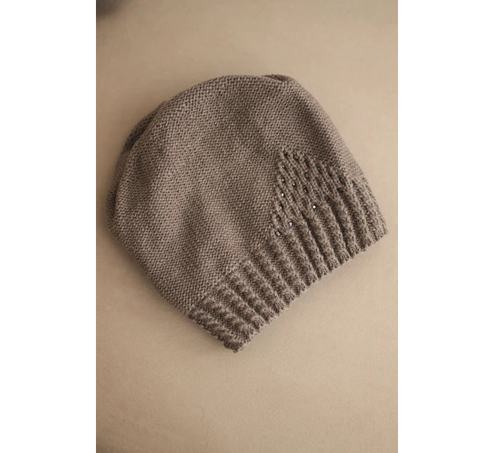 Čepice s rolováním Magda K293 camel