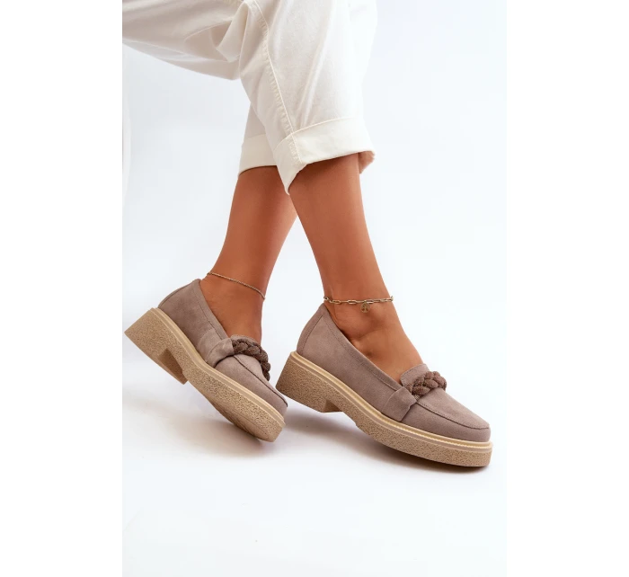 Zazoo 3429/W Damskie Zamszowe Mokasyny Z Ozdobą Cappuccino Zazoo 3429/W Damskie Zamszowe Mokasyny Z Ozdobą Cappuccino