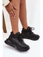 Sneakersy Damskie Skóra Naturalna GOE SS2N4036 Czarne