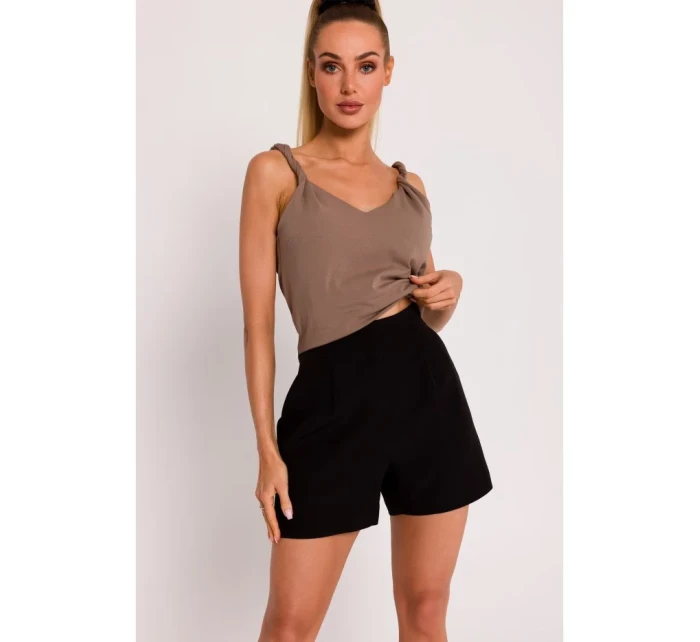 model 19660579 Šortky se záhyby černé - Moe