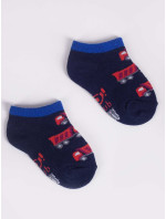 Yoclub Chlapčenské členkové bavlnené ponožky Vzory Farby 6-Pack SKS-0008C-AA00-003 Multicolour