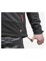 Vertex pánska zimná softshellová bunda ebony gray