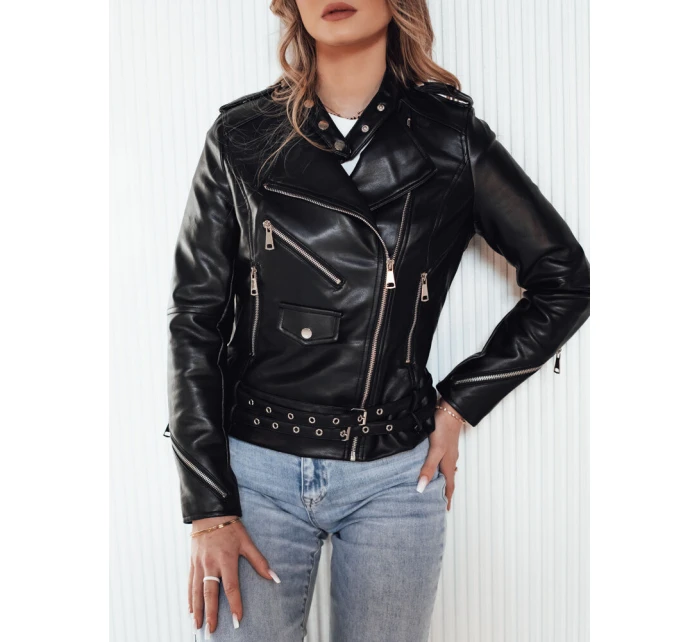 Dámská kožená bunda black Dstreet model 21973536 - FashionStreet