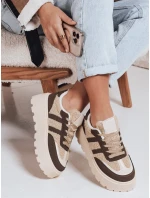 Dámské tenisky s kožešinou na platformě hnědé Dstreet model 21992242 - FashionStreet Dámské tenisky s kožešinou na platformě hnědé Dstreet model 21992242 - FashionStreet