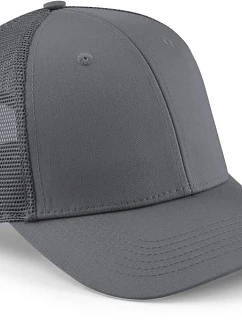 Beechfield B 646 6-panelová čiapka s kšiltom „Urbanwear Trucker“ 53.0646 grafitovo šedá