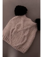 Fleecová čepice 2  béžová model 18751411 - K-Fashion