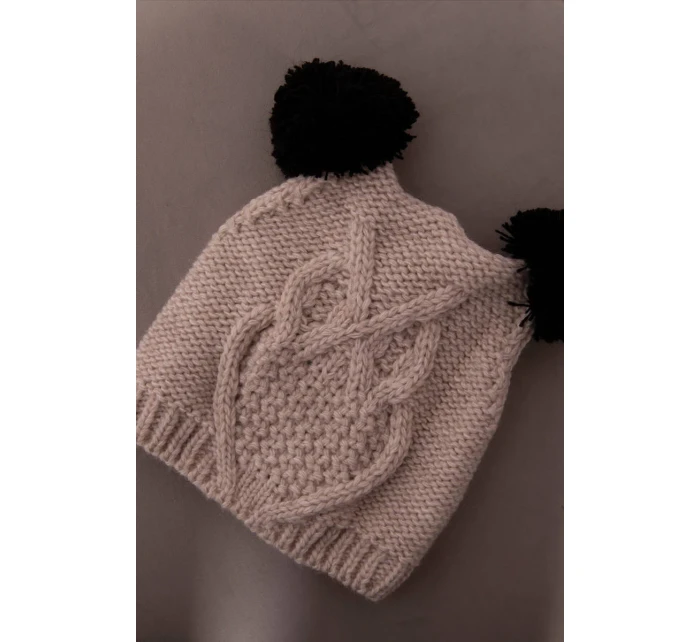 Fleecová čepice 2  béžová model 18751411 - K-Fashion