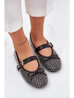 Zdobione Baleriny Z Kokardką I Paskiem Czarne Zdivisa Zdobione Baleriny Z Kokardką I Paskiem Czarne Zdivisa