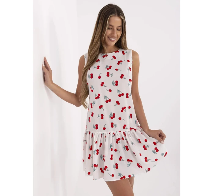 Sukienka LK SK biało czerwony model 21141992 - FPrice Sukienka LK SK biało czerwony model 21141992 - FPrice
