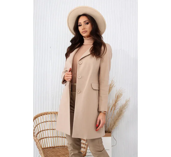 Dámský kabát Emili Béžová - Merce Dámský kabát Emili Béžová - Merce