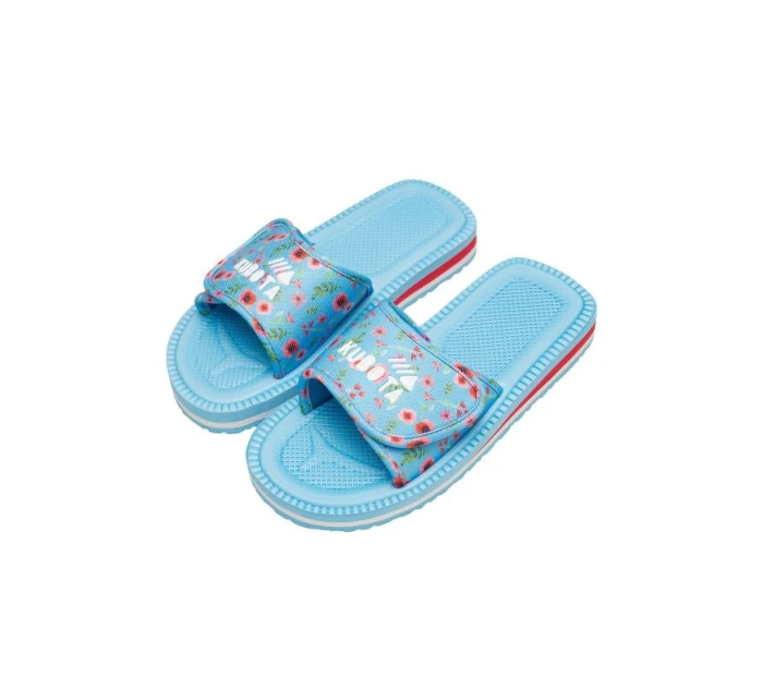 Klapky na suchý zip vícebarevné květinové modré model 21721318 - Kubota Klapky na suchý zip vícebarevné květinové modré model 21721318 - Kubota