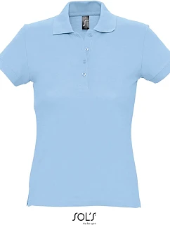 SOL'S Passion Dámske piqué polo 25.1338 sky blue