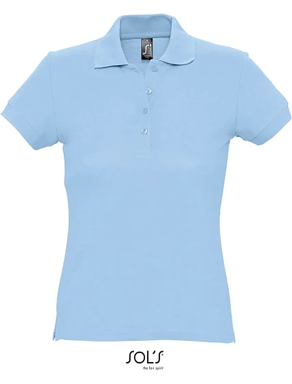 SOL'S Passion Dámske piqué polo 25.1338 sky blue SOL'S Passion Dámske piqué polo 25.1338 sky blue