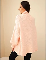 Dámský oversize svetr s přídavkem vlny s rolákem a širokými rukávy model 22391392 - K-Fashion