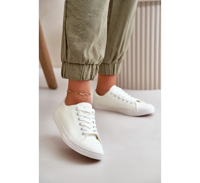 Damskie Skórzane Wiązane Klasyczne Trampki Białe Misima Damskie Skórzane Wiązane Klasyczne Trampki Białe Misima