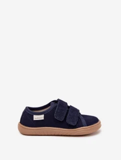 Kapcie Barefoot Chłopięce Gładkie Milami Granatowe Saphira