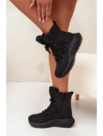 Dámské Sněhule Na Zip Big Star model 21706125 Černé - Big Star Shoes Dámské Sněhule Na Zip Big Star model 21706125 Černé - Big Star Shoes