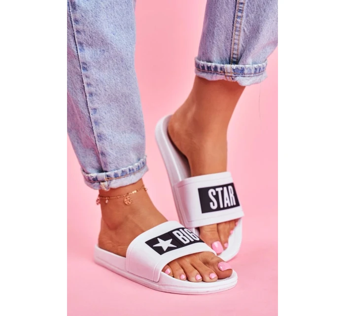 Dámske módne papuče Big Star - biele