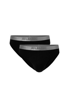 Pánske nohavičky z bavlny Pima ATLANTIC 2Pack - čierne