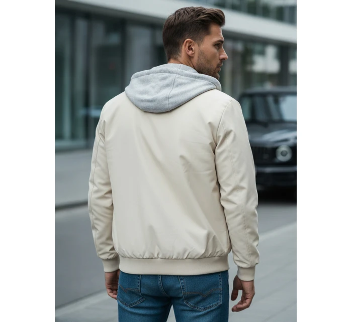 Pánská bunda bomber s kapucí bílá model 21986360 - Dstreet
