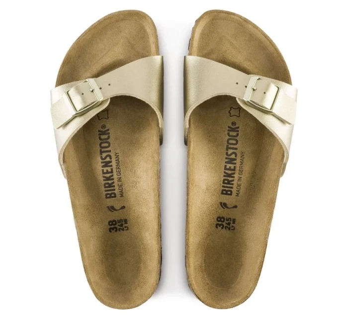 Birkenstock Madrid Birko-Flor Gold regular wide žabky (1016106) pre ženy Birkenstock Madrid Birko-Flor Gold regular wide žabky (1016106) pre ženy