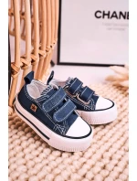 Dziecięce Trampki Na Rzepy BIG STAR HH374201 Granatowe