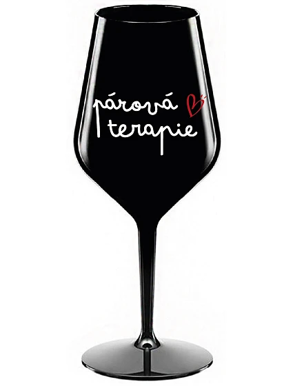 Párová terapia - čierny nerozbitný pohár na víno 470 ml