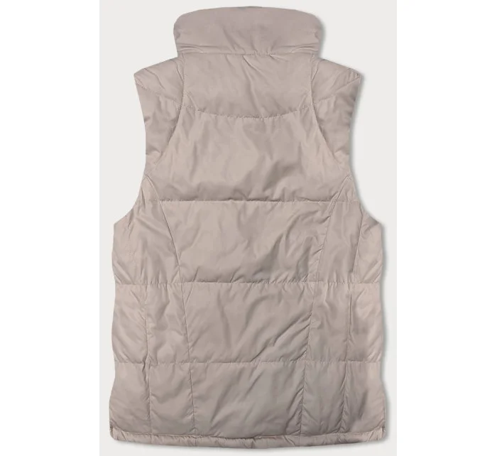 Tmavě béžová oboustranná dámská vesta model 18471362 - Miss TiTi