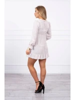 Šaty s ozdobnými volánky béžové Šaty s ozdobnými volánky béžové