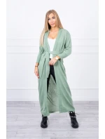 Svetr dlouhý svetr model 18748009 v pase tmavě mátový - K-Fashion