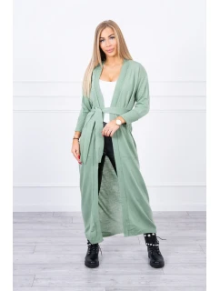 Svetr dlouhý svetr model 18748009 v pase tmavě mátový - K-Fashion